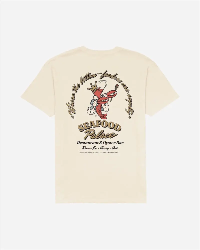 Lost Seafood Palace Vintage-Dye T-Shirt In Vintage White 1