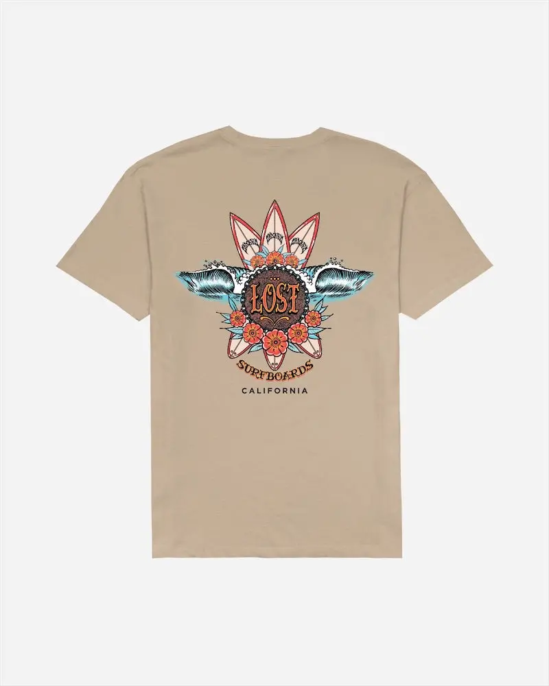 Lost Wave Addict Graphic Tee – Soft Sand Beige 1