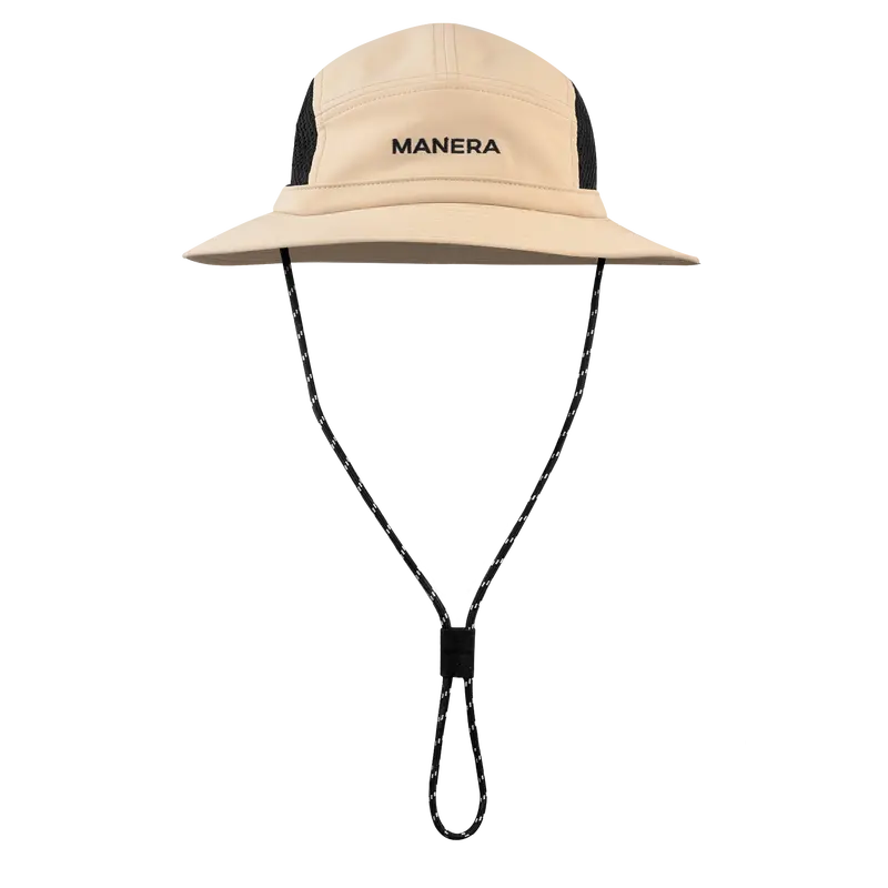 Manera Bobby Five-Panel Cotton Hat – Pale Khaki 1