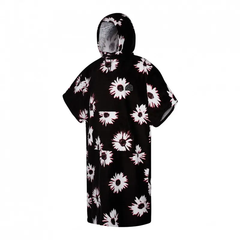 Mystic Cotton Blend Poncho – Black & White 1