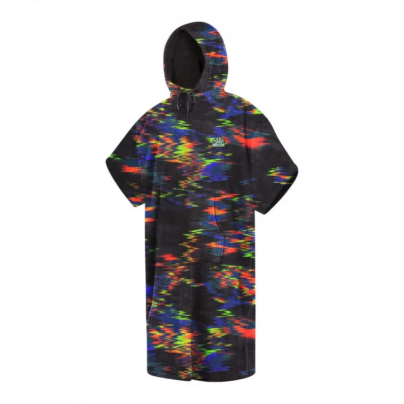 Mystic Cotton Blend Poncho – Rainbow Stripe 1