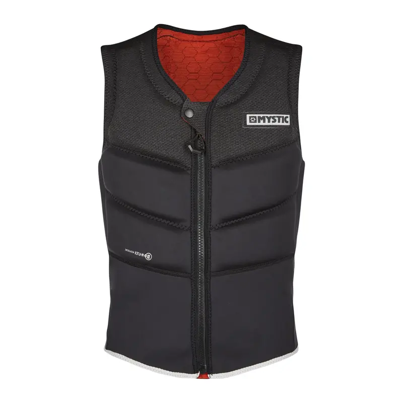 Mystic Foil Impact Full-Zip Kite Vest – Matte Black Construction 1