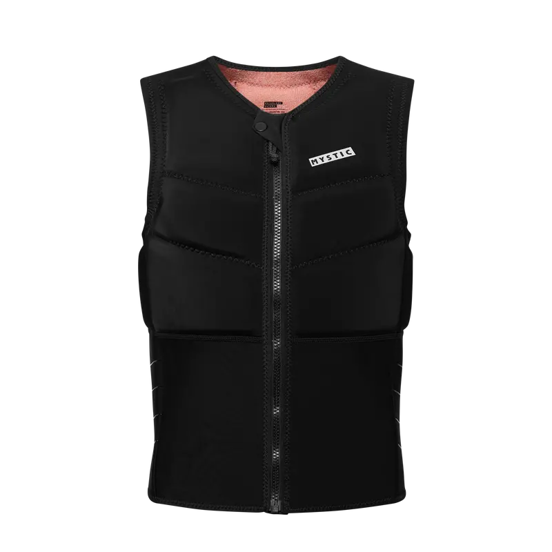 Mystic Foil Impact Vest With Front Zip – Black/White Contrast 1