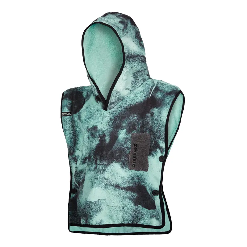 Mystic Kids’ Poncho – Black & Mint 1