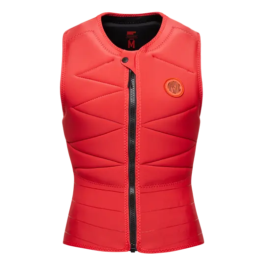 Mystic Ruby Women’S Impact Vest With Front Zip – Sunset Red 1