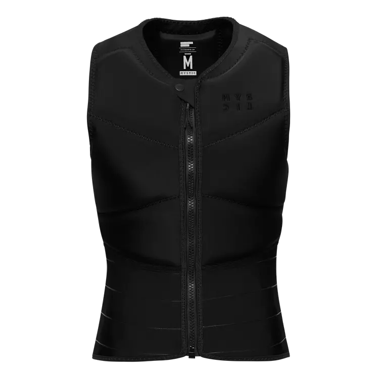 Mystic Star Women’S Kite Vest With Front Zip – Black 1