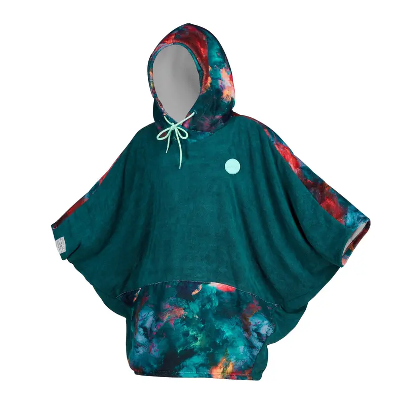 Mystic Teal Lightweight Women'S Poncho 1