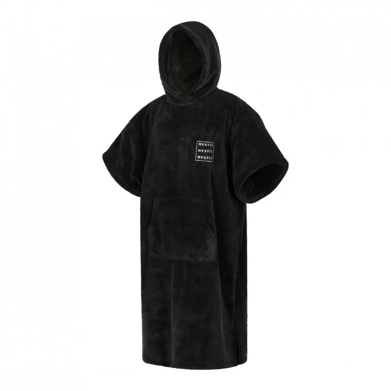 Mystic Teddy Fleece Poncho – Black 1