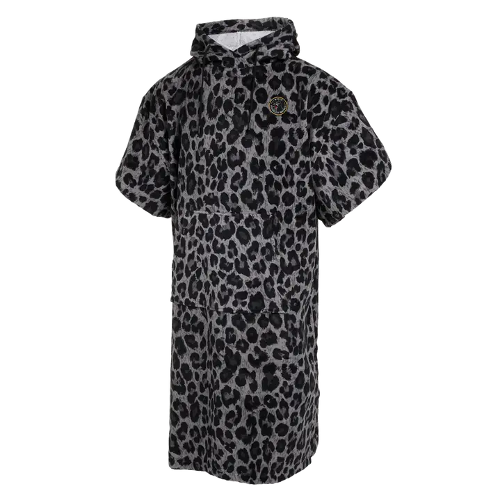 Mystic Velours All-Over-Print Poncho In Black 1