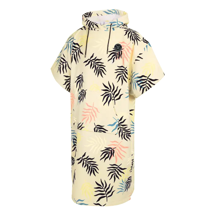 Mystic Velours All-Over-Print Poncho In Pastel Yellow 1