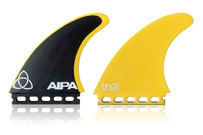 Nvs Aipa Ahi Futures Apex Twin Fin Set – Black/Yellow 1