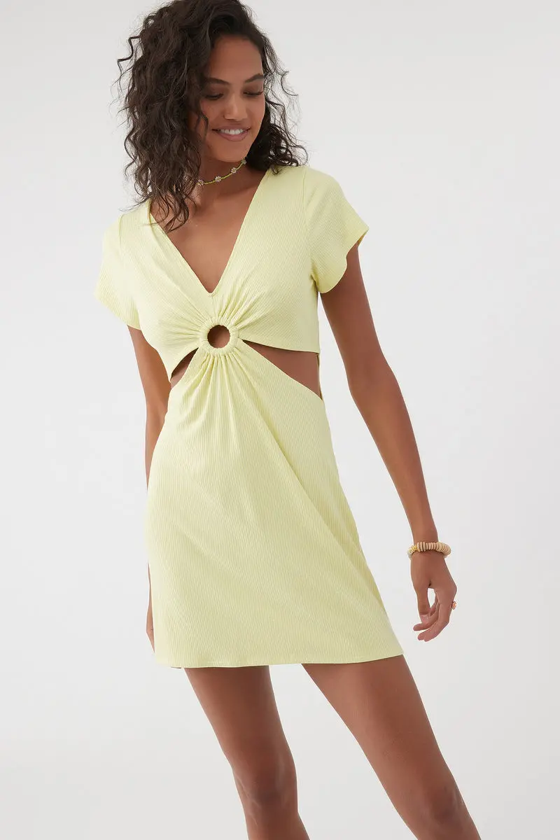 O'Neill Adela Summer Dress In Lemonade 1