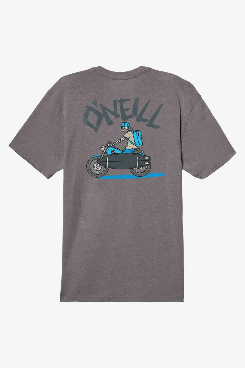 O'Neill Bones Jones Graphic Tee In Heather Grey 1