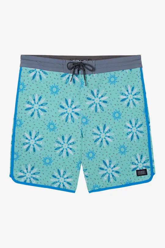 O'Neill Cruzer Scallop 18 Men'S Boardshorts In Aqua Wash 1