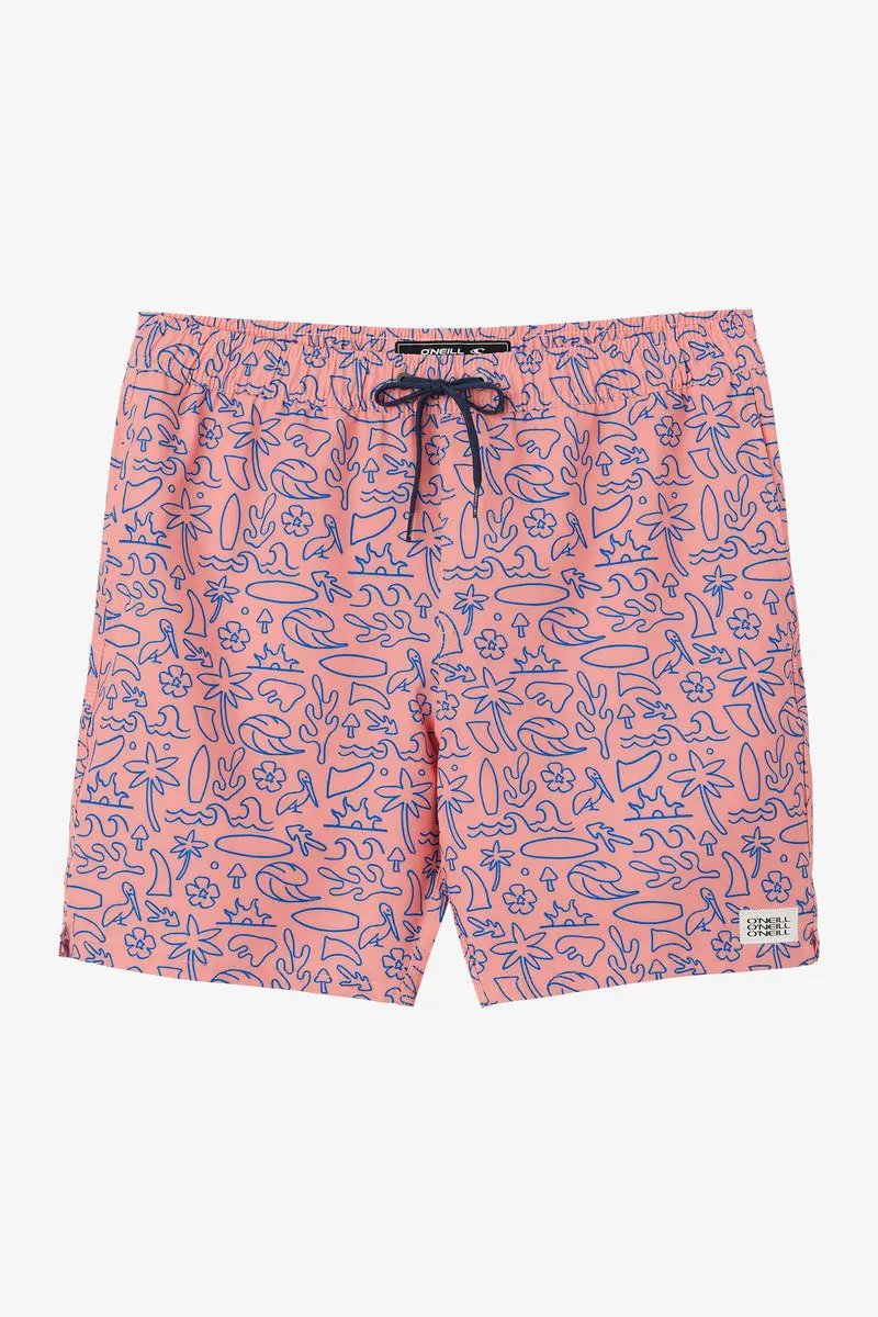 O'Neill Hermosa E Waist 17" Coral 2 Boardshorts 1