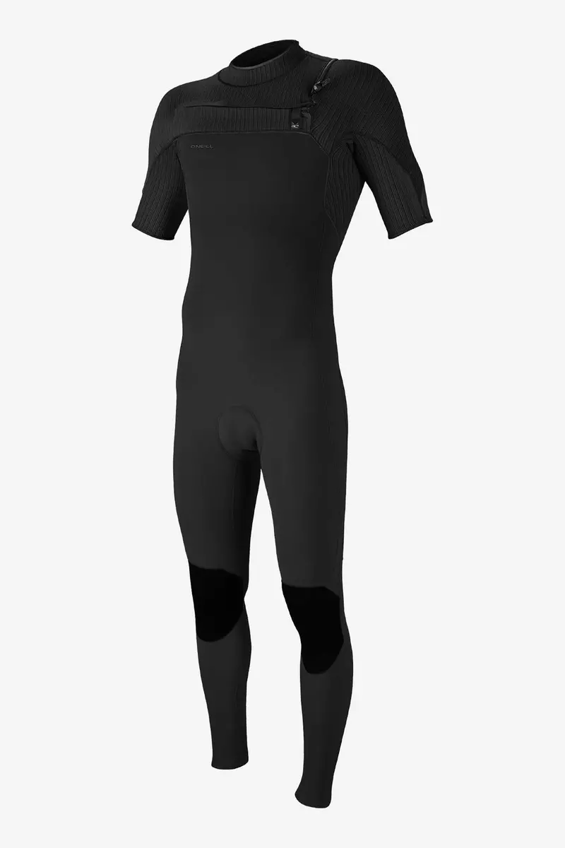 O'Neill Hyperfreak 2Mm Chest-Zip Shorty Wetsuit – Black/Black 1