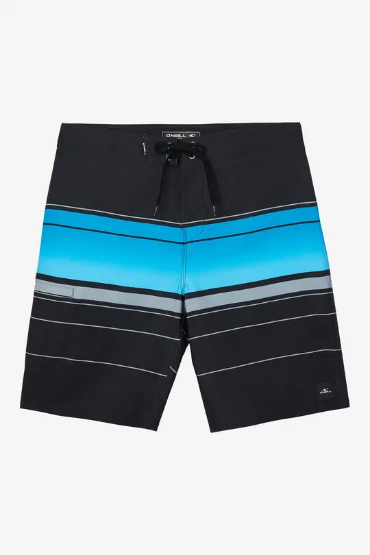 O'Neill Hyperfreak Heat Stripe 21 Black Boardshorts 1