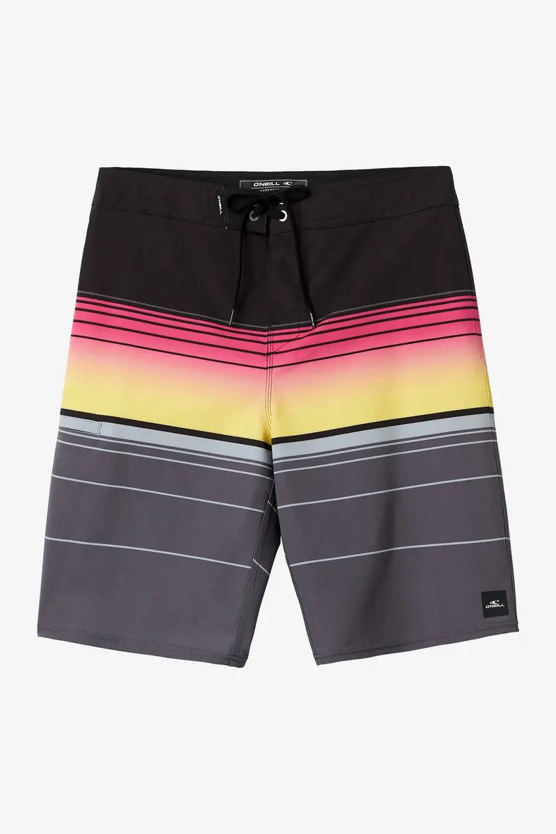 O'Neill Hyperfreak Heat Stripe 21 Men'S Boardshorts In Black 1