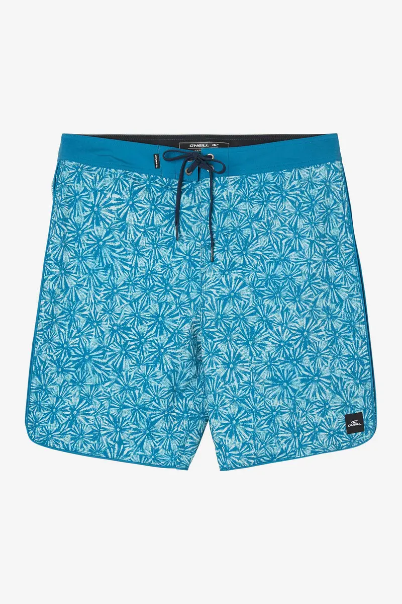 O'Neill Hyperfreak Mysto Scallop 19-Inch Boardshorts In Bay Blue 1