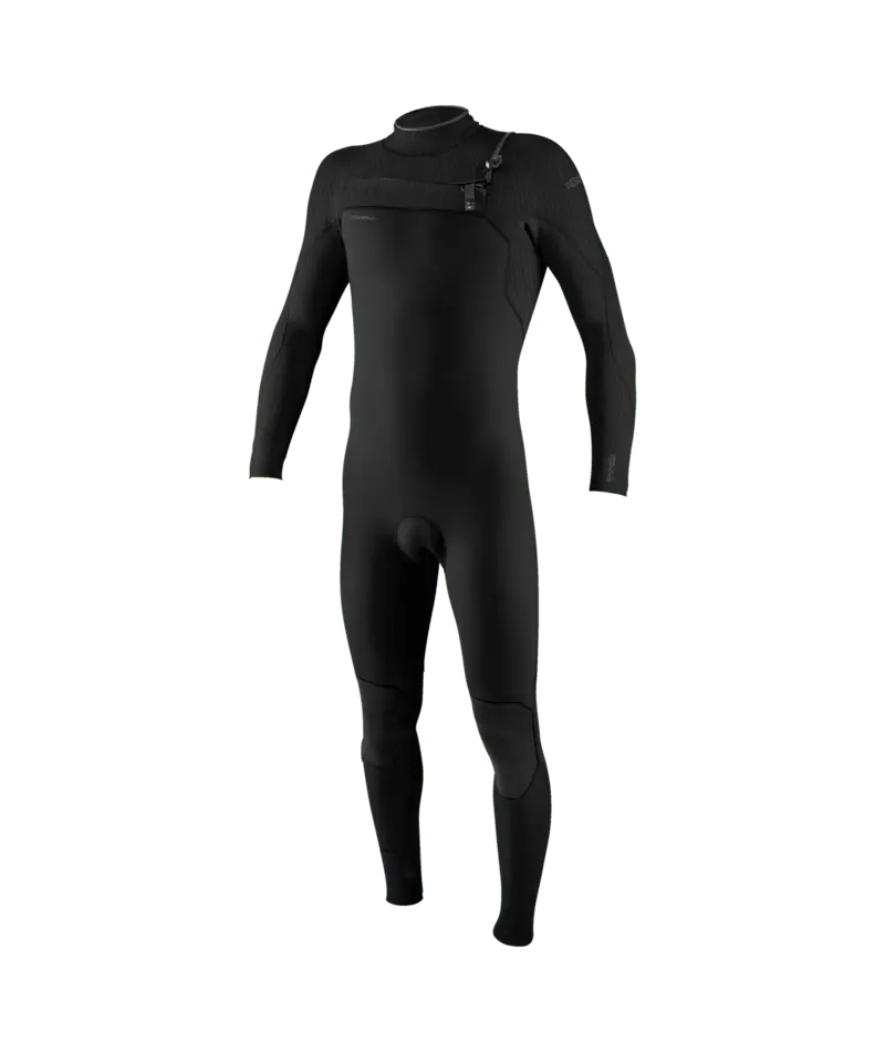 O'Neill Hyperfreak Wind 4/3+ Chest-Zip Wetsuit – Black/Black 1