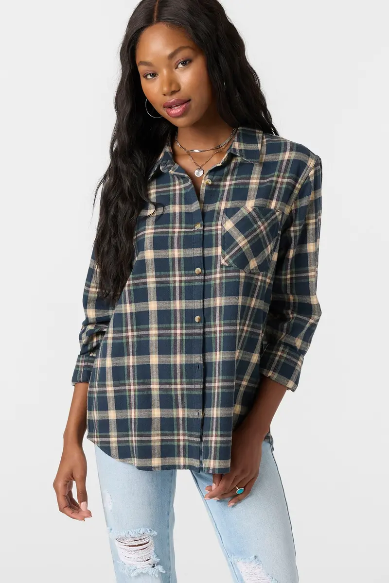 O'Neill Logan Flannel Shirt – Slate Gray 1