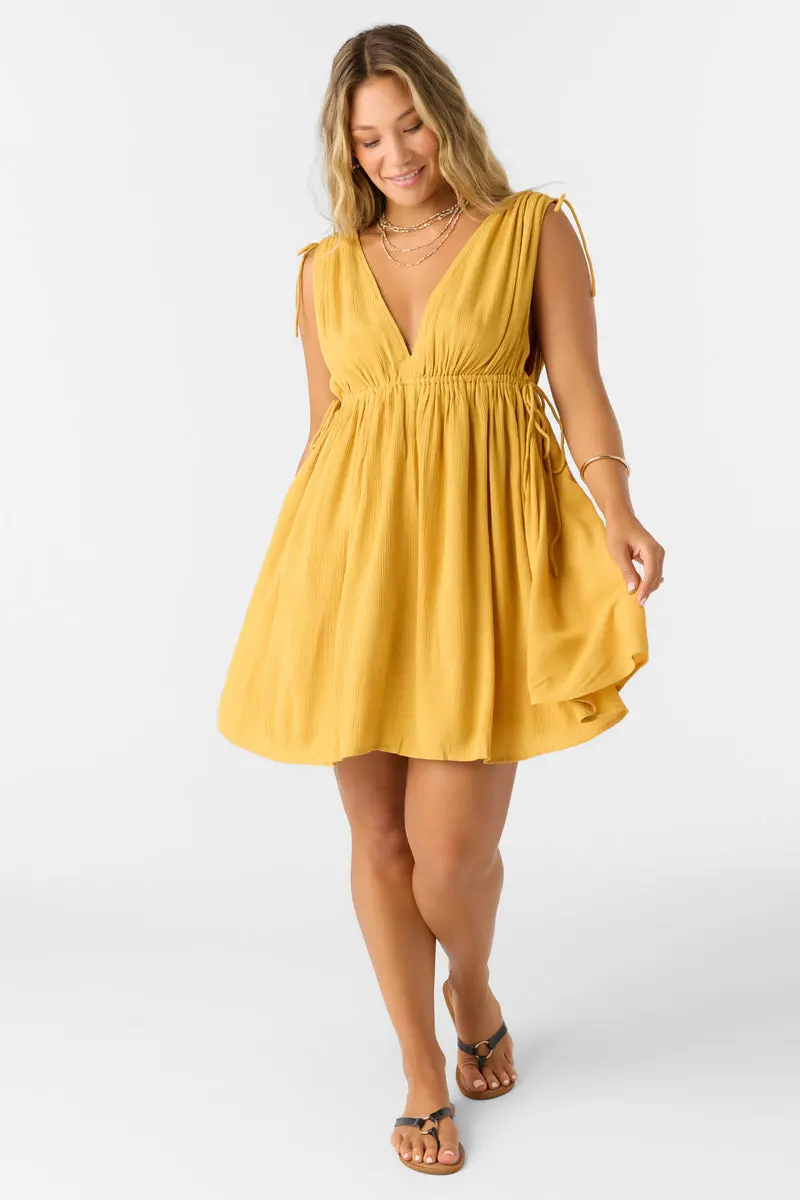 O'Neill Madeleine Maxi Dress – Bright Gold Metallic 1