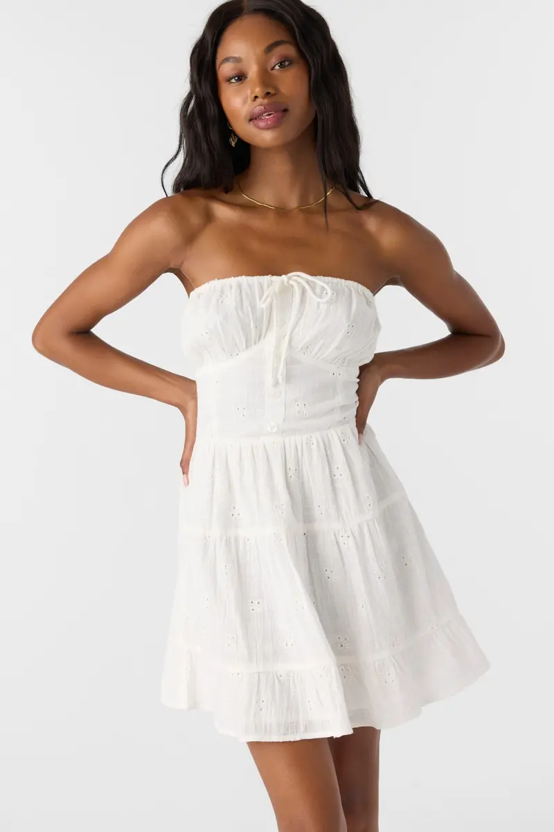 O'Neill Naya Sleeveless Summer Dress – Bright White 1