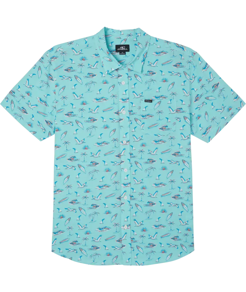 O'Neill Oasis Eco 2Mm Short-Sleeve Shirt – Turquoise 1