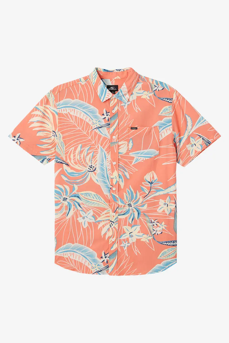 O'Neill Oasis Eco-Friendly Short-Sleeve Shirt – Coral 1