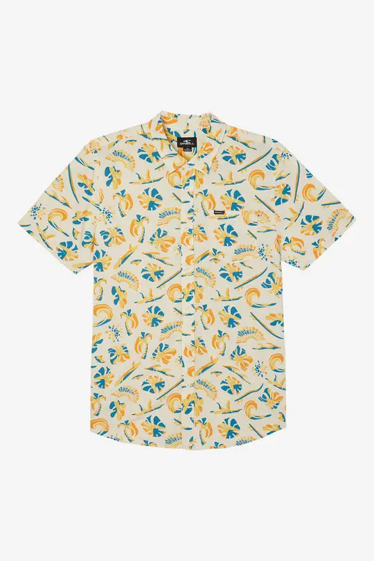 O'Neill Oasis Eco Modern Short-Sleeve Shirt – Cream Neutral 1