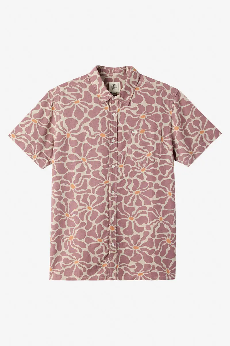 O'Neill Og Eco Print Short-Sleeve Shirt In Grape Shake 1