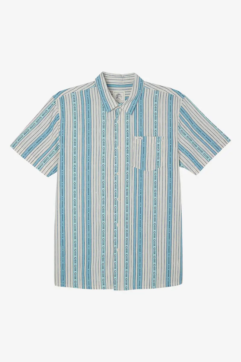 O'Neill Og Eco Stripe Short-Sleeve Shirt – Cream 1