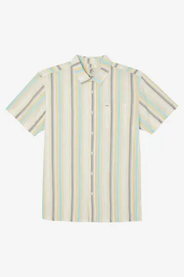 O'Neill Og Eco Stripe Short-Sleeve Shirt – Cream 1