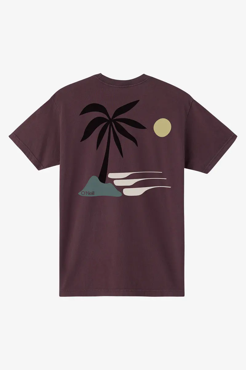 O'Neill Og Palm Island Short Sleeve Tee In Raisin Purple 1