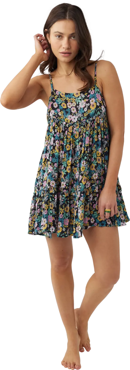 O'Neill Printed Rilee Shift Dress – Black 1
