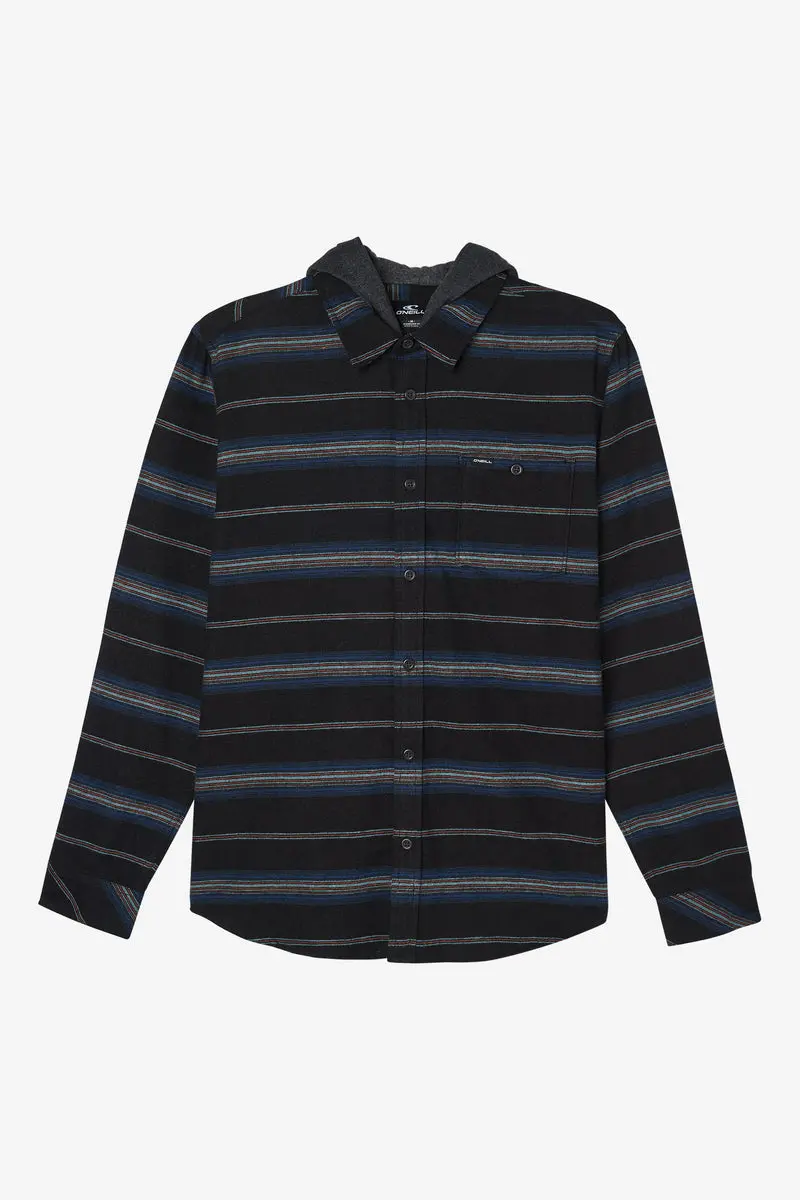 O'Neill Redmond Hooded Flannel Shirt – Black 1