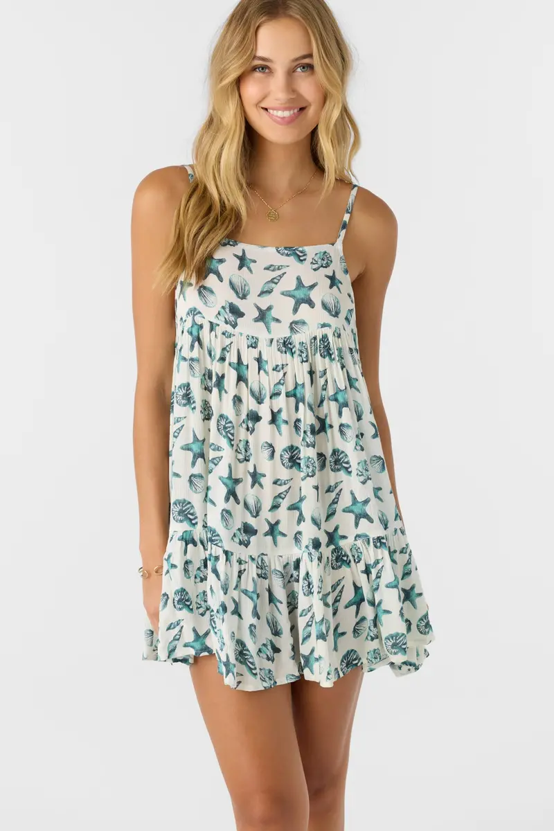 O'Neill Saltwater Essentials Rilee Vanilla Printed Dress 1