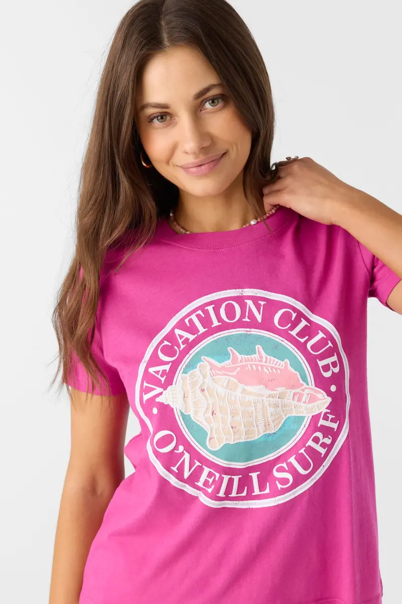 O'Neill Seashell Shore Short-Sleeve T-Shirt – Fuchsia 1