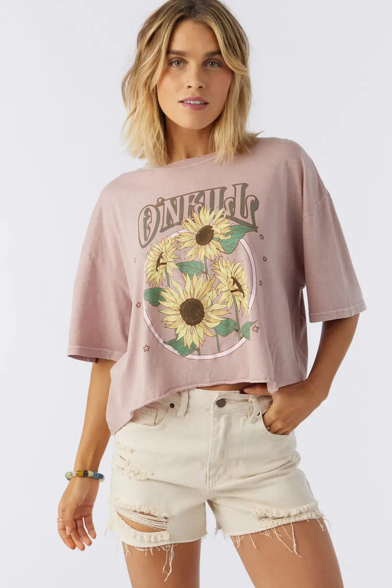 O'Neill Solstice V-Neck Tee – Mauve 1