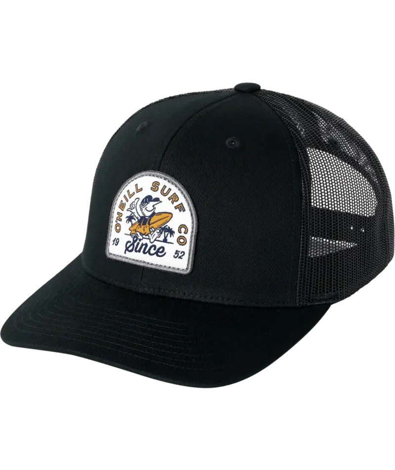 O'Neill Stash Trucker Hat – Minimalist Black Mesh Back 1