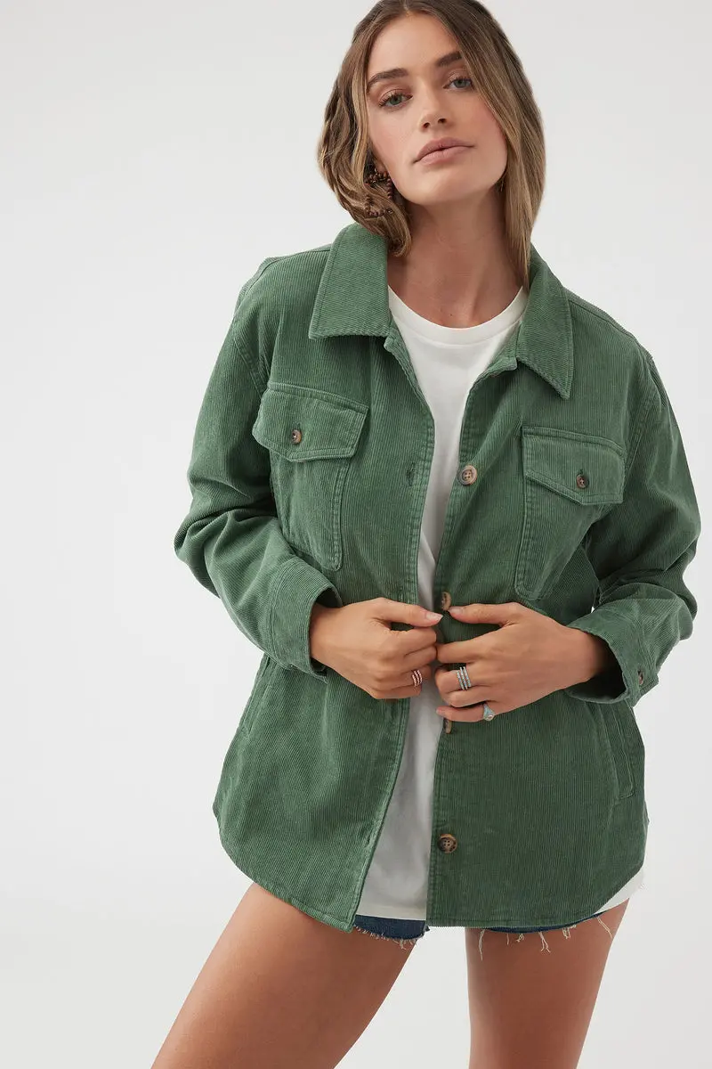 O'Neill Tidal Long Sleeve Shirt – Moss Green 1