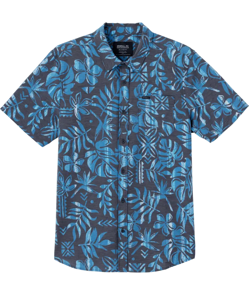 O'Neill Trvlr Black Upf Traverse Relaxed Short-Sleeve Shirt 1