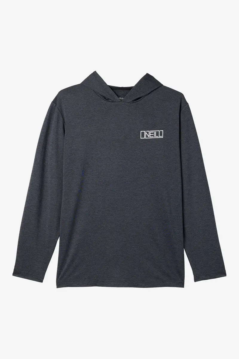 O'Neill Trvlr Upf 50+ Hooded Long-Sleeve Tee – Heather Black 1