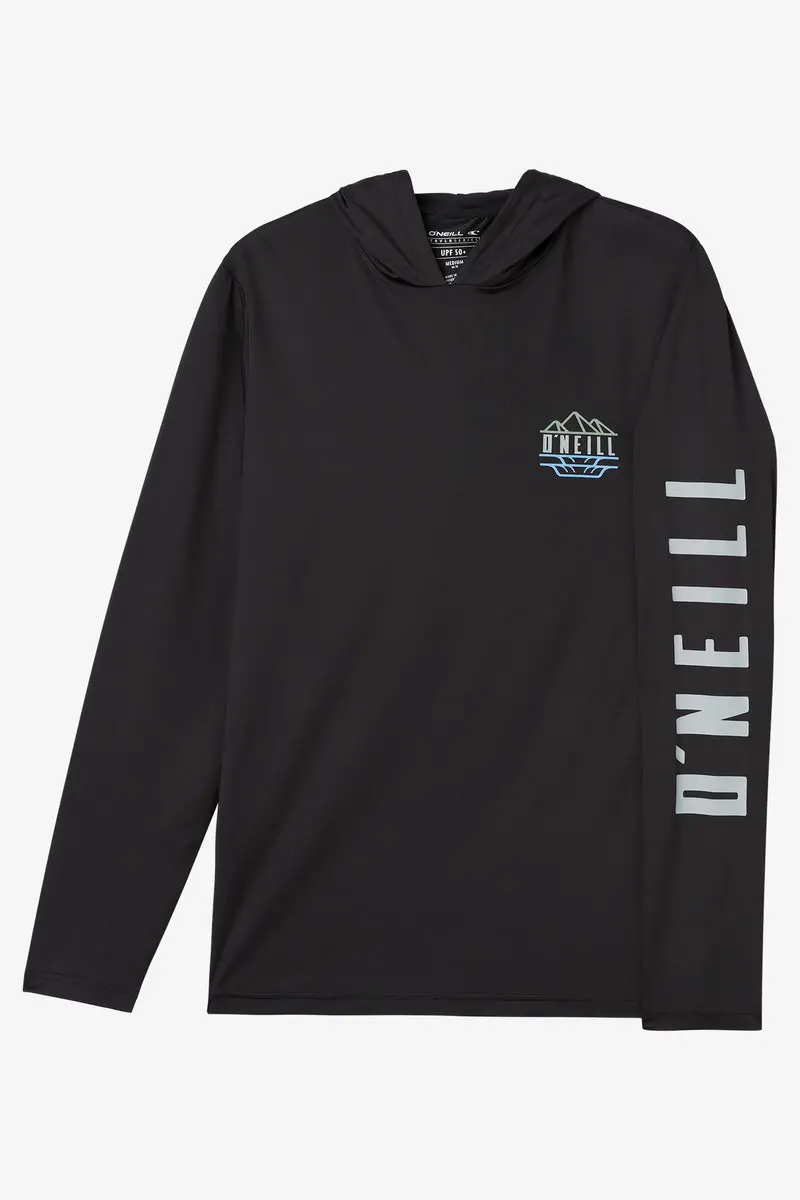 O'Neill Trvlr Upf Hooded Long-Sleeve Tee – Black 1