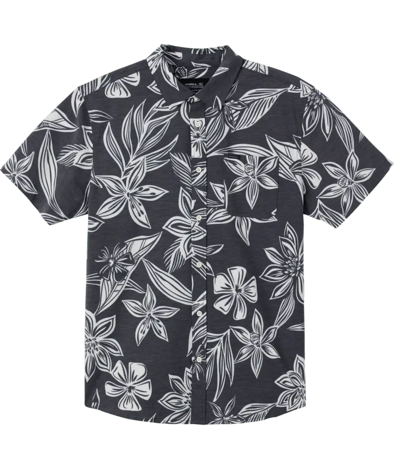 O'Neill Trvlr Upf Short-Sleeve Shirt – Black Solid 1