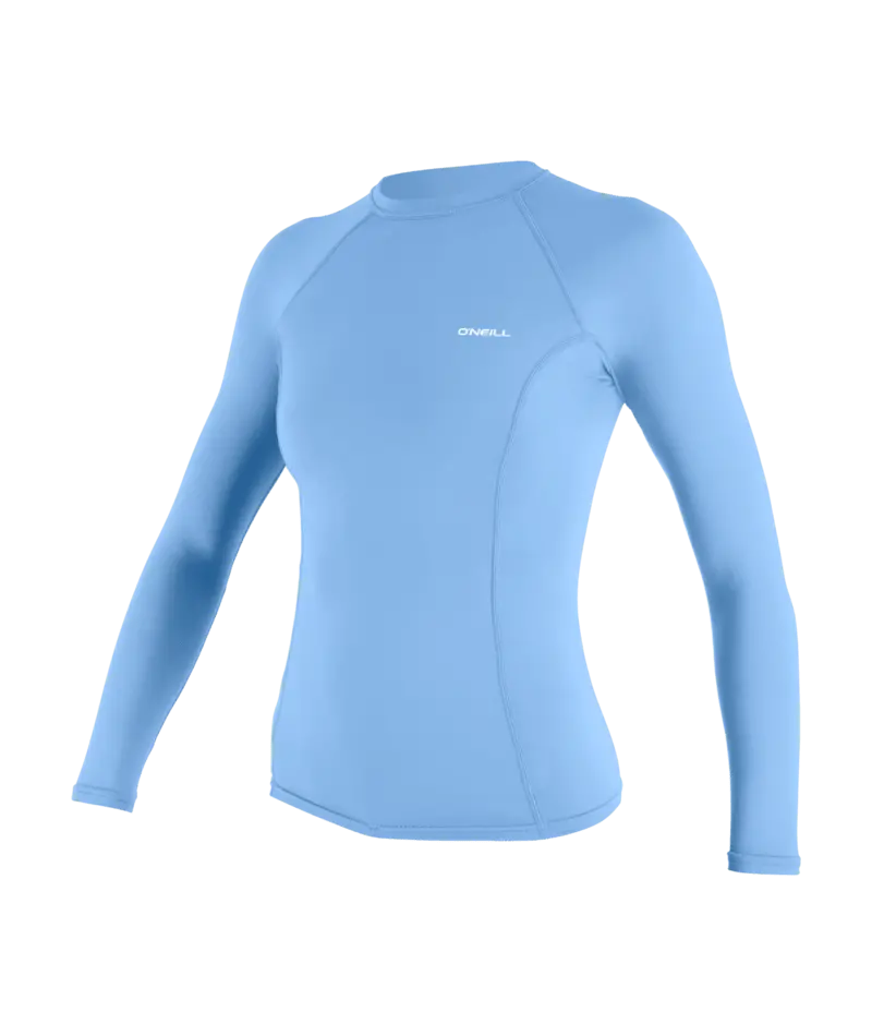 O'Neill Women'S Basic Skins Long-Sleeve Rashguard – Azurine Blue 1