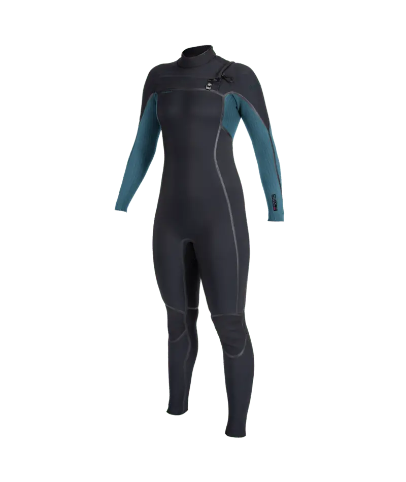 O'Neill Women'S Hyperfreak Fire 4/3+ Cz Wetsuit – Black / Tidepool 1