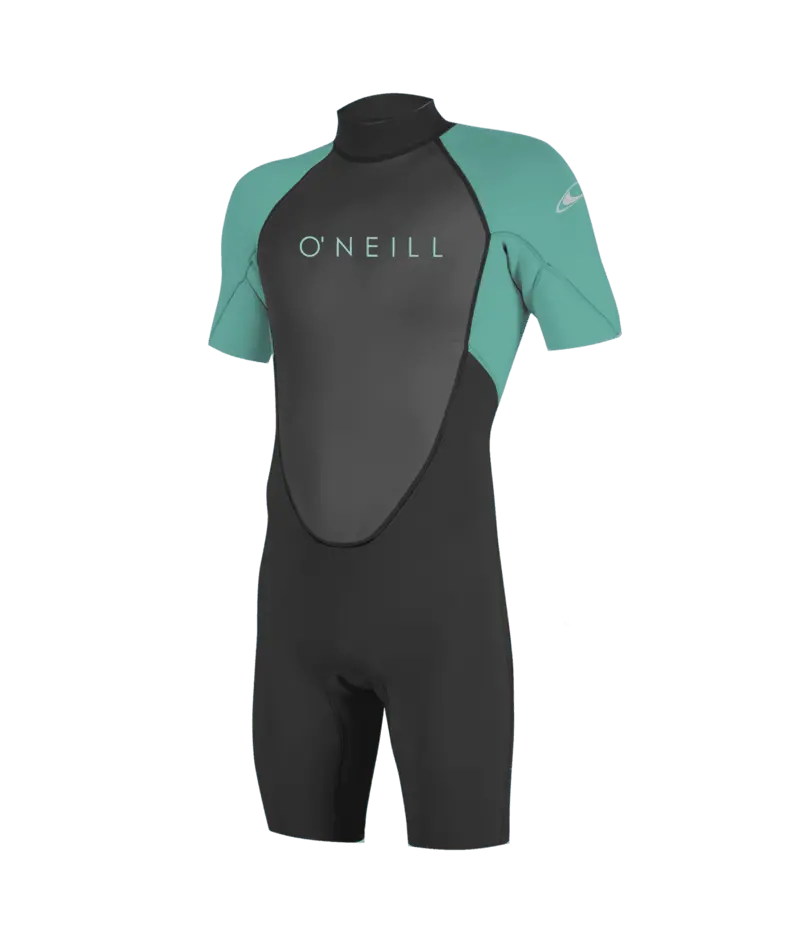O'Neill Youth Reactor-2 2Mm Short-Sleeve Spring Suit – Black/Light Aqua 1