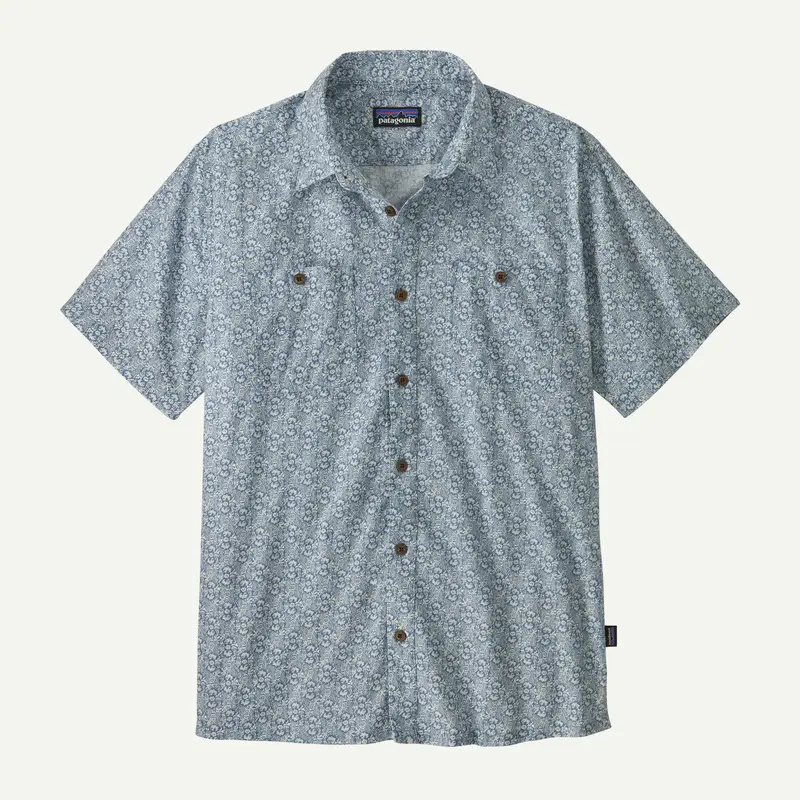 Patagonia Back Step Short-Sleeve Shirt – Still Blue Mountain Breeze Print 1