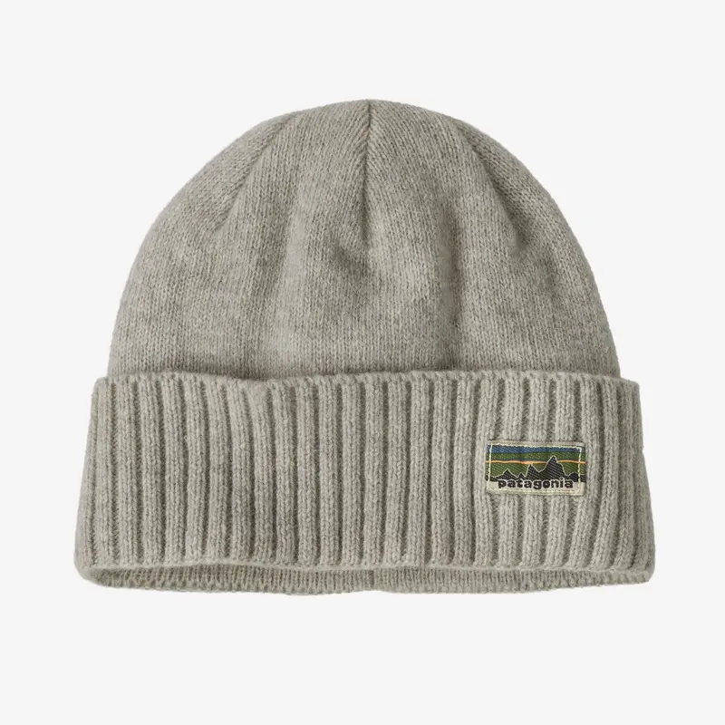 Patagonia Brodeo Beanie – Og Legacy Label, Crisp Grey 1